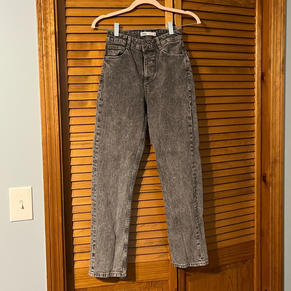 Zara Gray Washed Jeans